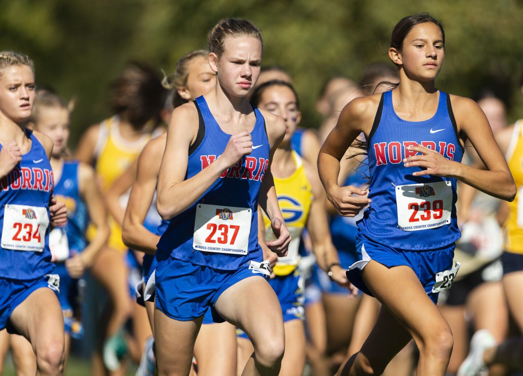 Girls cross country Class B: Norris